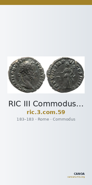 RIC III Commodus 59 — CANOA