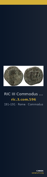 RIC III Commodus 596 — CANOA