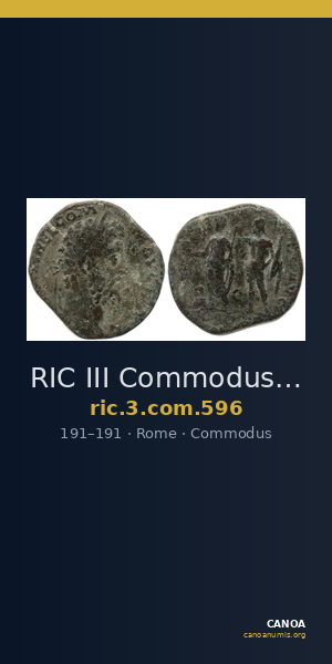 RIC III Commodus 596 — CANOA