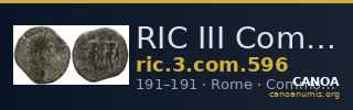RIC III Commodus 596 — CANOA