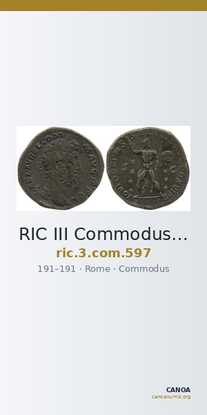 RIC III Commodus 597 — CANOA