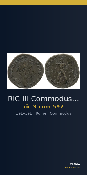 RIC III Commodus 597 — CANOA