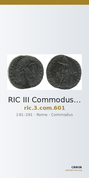 RIC III Commodus 601 — CANOA