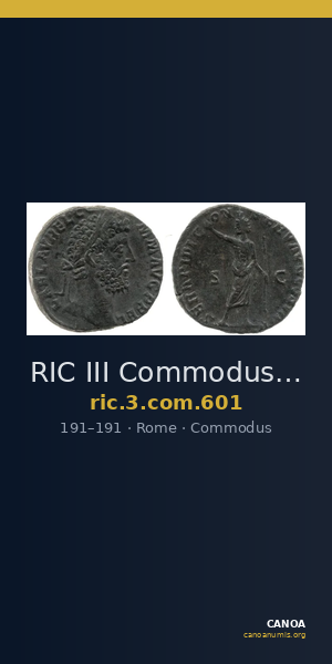 RIC III Commodus 601 — CANOA