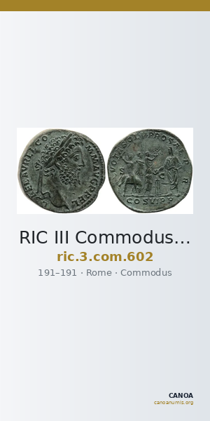 RIC III Commodus 602 — CANOA