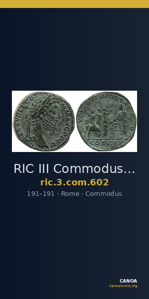 RIC III Commodus 602 — CANOA