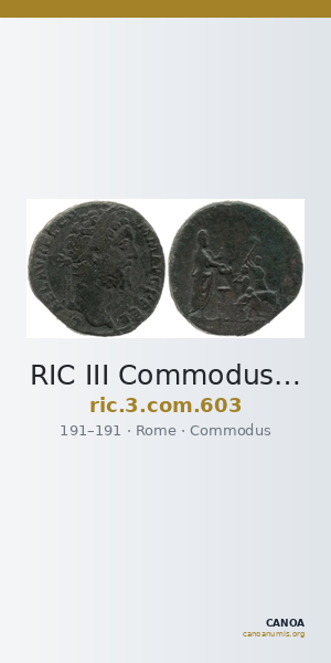 RIC III Commodus 603 — CANOA