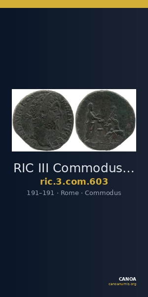 RIC III Commodus 603 — CANOA