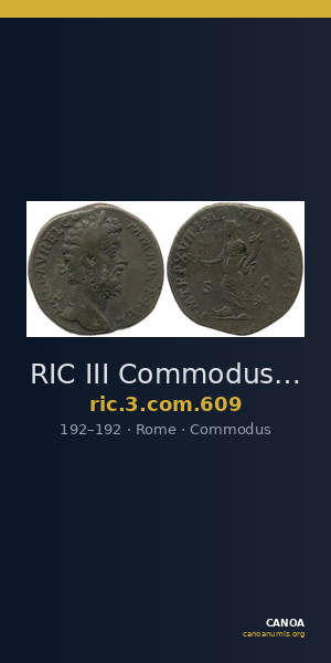 RIC III Commodus 609 — CANOA