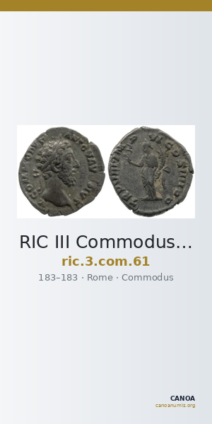 RIC III Commodus 61 — CANOA