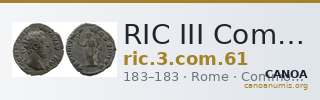 RIC III Commodus 61 — CANOA