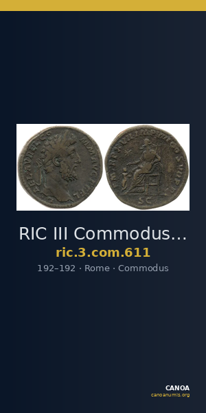 RIC III Commodus 611 — CANOA