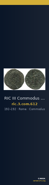 RIC III Commodus 612 — CANOA
