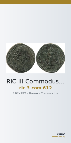RIC III Commodus 612 — CANOA