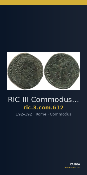 RIC III Commodus 612 — CANOA