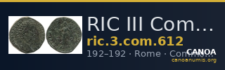RIC III Commodus 612 — CANOA