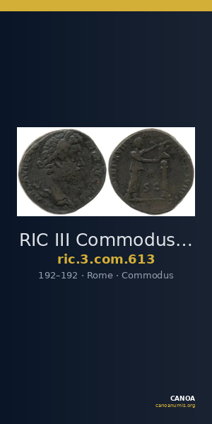 RIC III Commodus 613 — CANOA