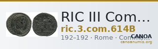 RIC III Commodus 614B — CANOA