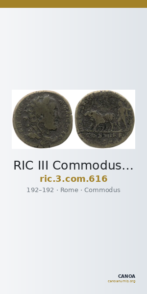 RIC III Commodus 616 — CANOA
