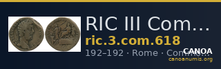 RIC III Commodus 618 — CANOA