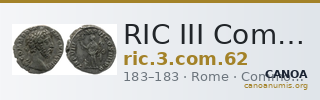 RIC III Commodus 62 — CANOA