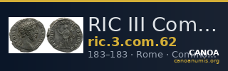 RIC III Commodus 62 — CANOA