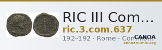 RIC III Commodus 637 — CANOA