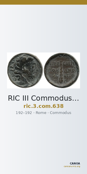 RIC III Commodus 638 — CANOA