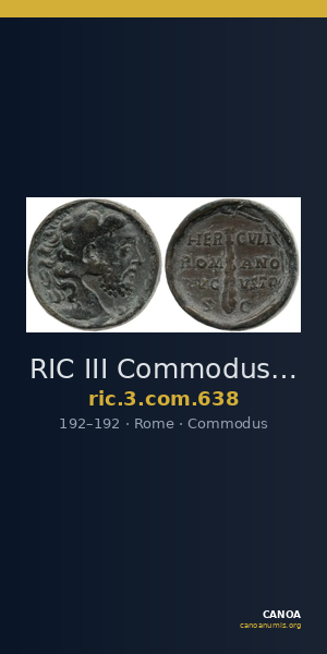 RIC III Commodus 638 — CANOA