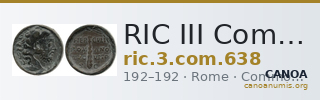 RIC III Commodus 638 — CANOA