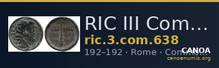 RIC III Commodus 638 — CANOA