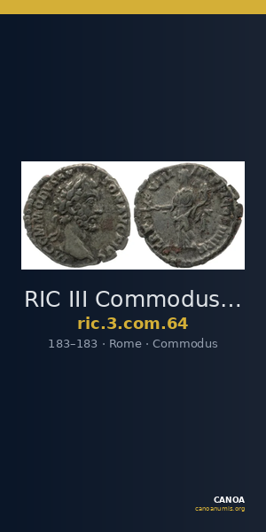RIC III Commodus 64 — CANOA