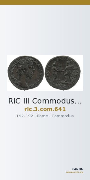 RIC III Commodus 641 — CANOA