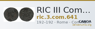 RIC III Commodus 641 — CANOA