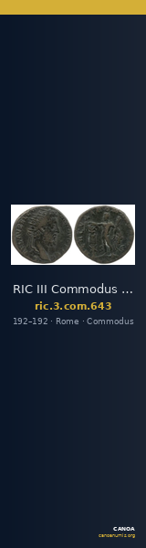 RIC III Commodus 643 — CANOA