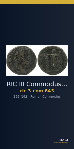 RIC III Commodus 643 — CANOA