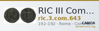 RIC III Commodus 643 — CANOA