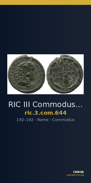 RIC III Commodus 644 — CANOA