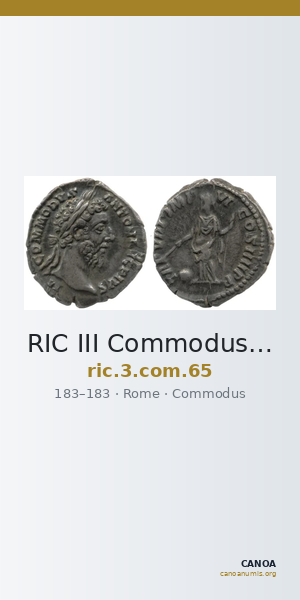 RIC III Commodus 65 — CANOA