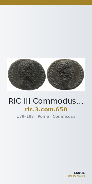 RIC III Commodus 650 — CANOA