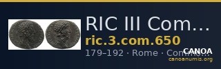 RIC III Commodus 650 — CANOA
