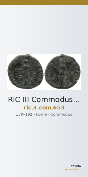 RIC III Commodus 653 — CANOA