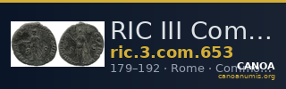 RIC III Commodus 653 — CANOA