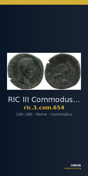 RIC III Commodus 654 — CANOA