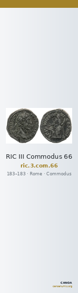 RIC III Commodus 66 — CANOA