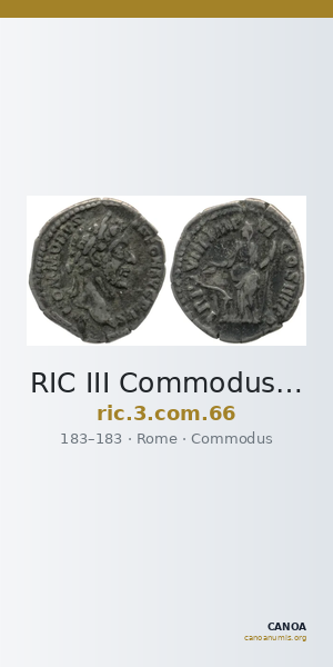 RIC III Commodus 66 — CANOA