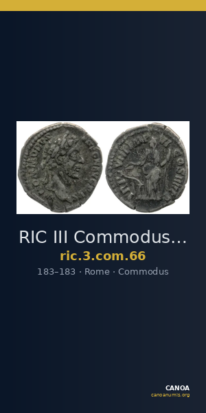 RIC III Commodus 66 — CANOA