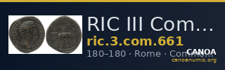 RIC III Commodus 661 — CANOA