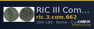 RIC III Commodus 662 — CANOA
