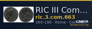 RIC III Commodus 663 — CANOA